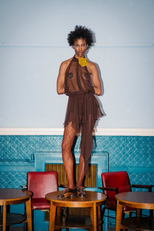 Chocolate mini dress