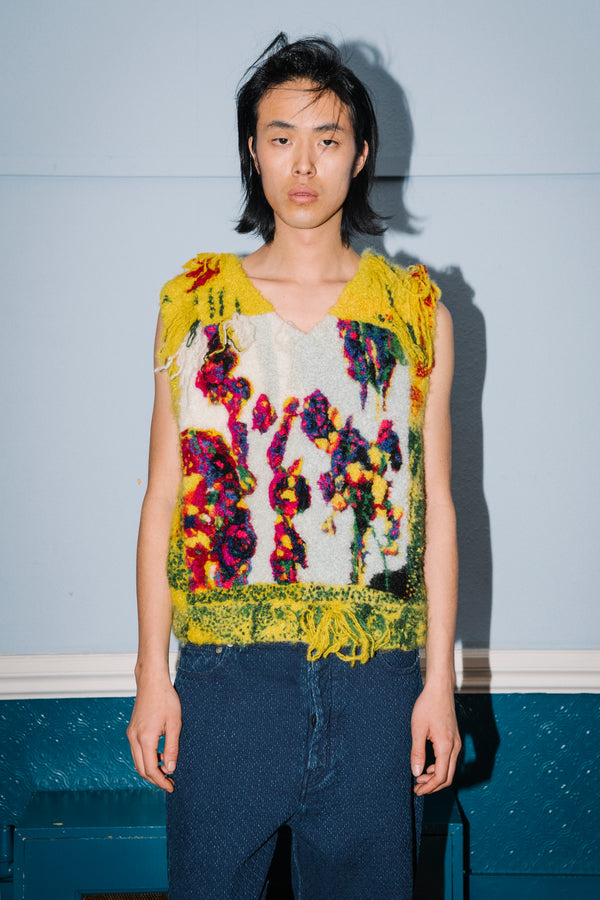 Martin's flowers embroidered vest